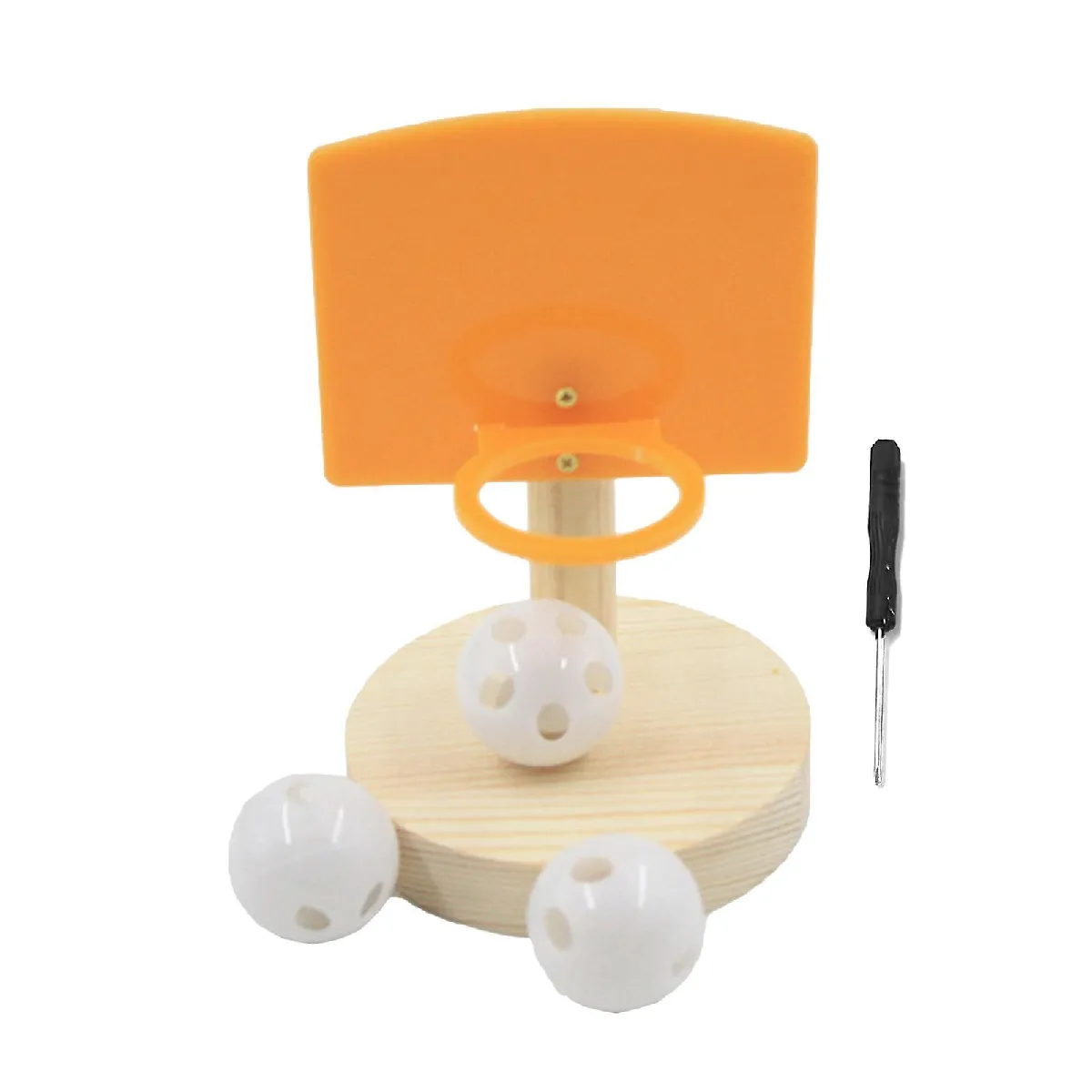 Meilleurs prix pour Jouets à Mâcher pour Oiseaux Parrot Basketball Hoop Props Parakeet Bell Balls Intelligence Training Puzzle Gifts