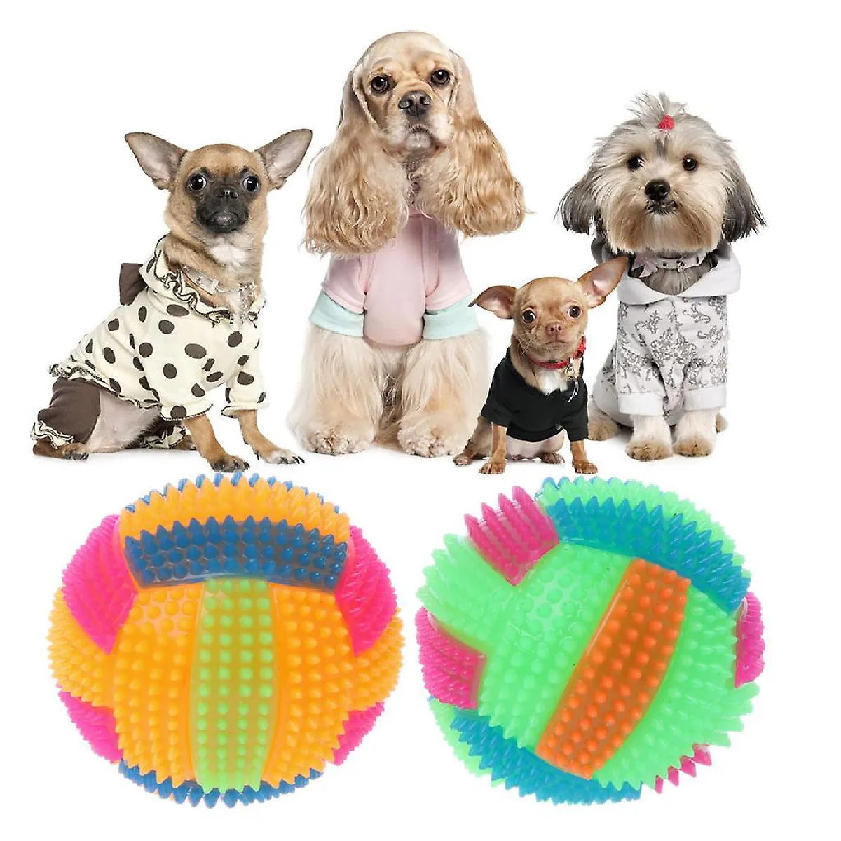 Comparer les prix de Boule interactive pour chien Jouets flashs amusants Jouet boule de dressage pour chien Chien Chats
