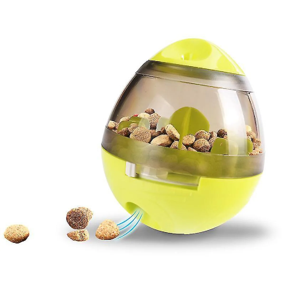 Meilleurs prix pour Jouet pour chien, distributeur de nourriture sèche pour chien et chat, boule de nourriture pour animaux, facile à nettoyer1pcs-vert