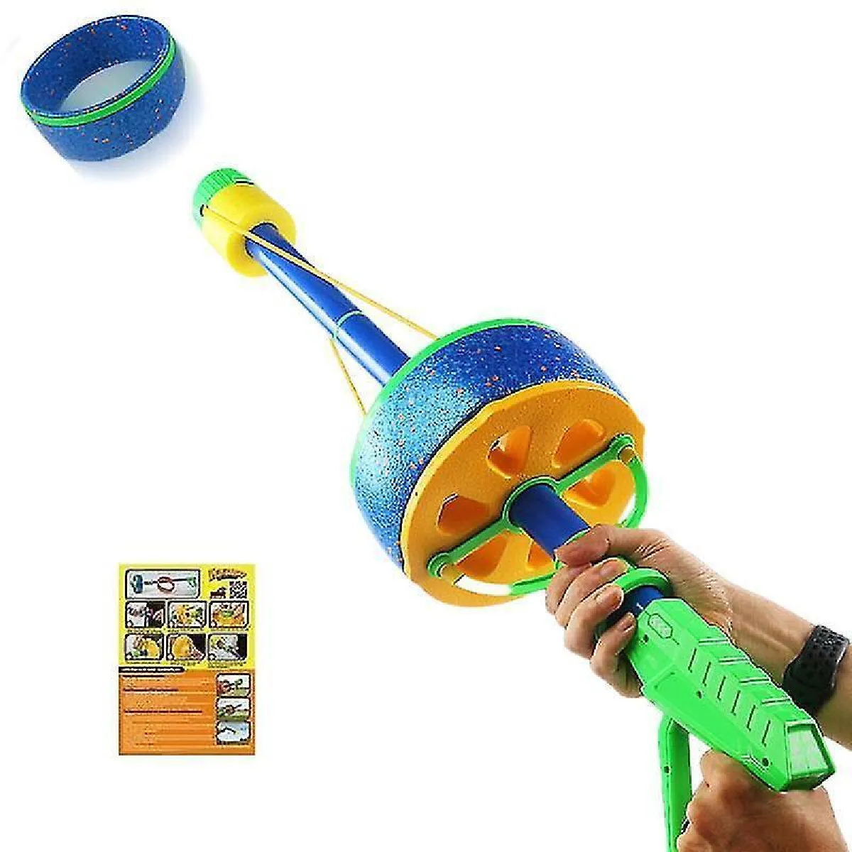 Meilleurs prix pour Lanceur d'anneaux Jouet  nteractive Flying Ring Launcher Ejection Toy Jouet extérieur Flying Ring Launcher Toy Party Favor Cat Toys