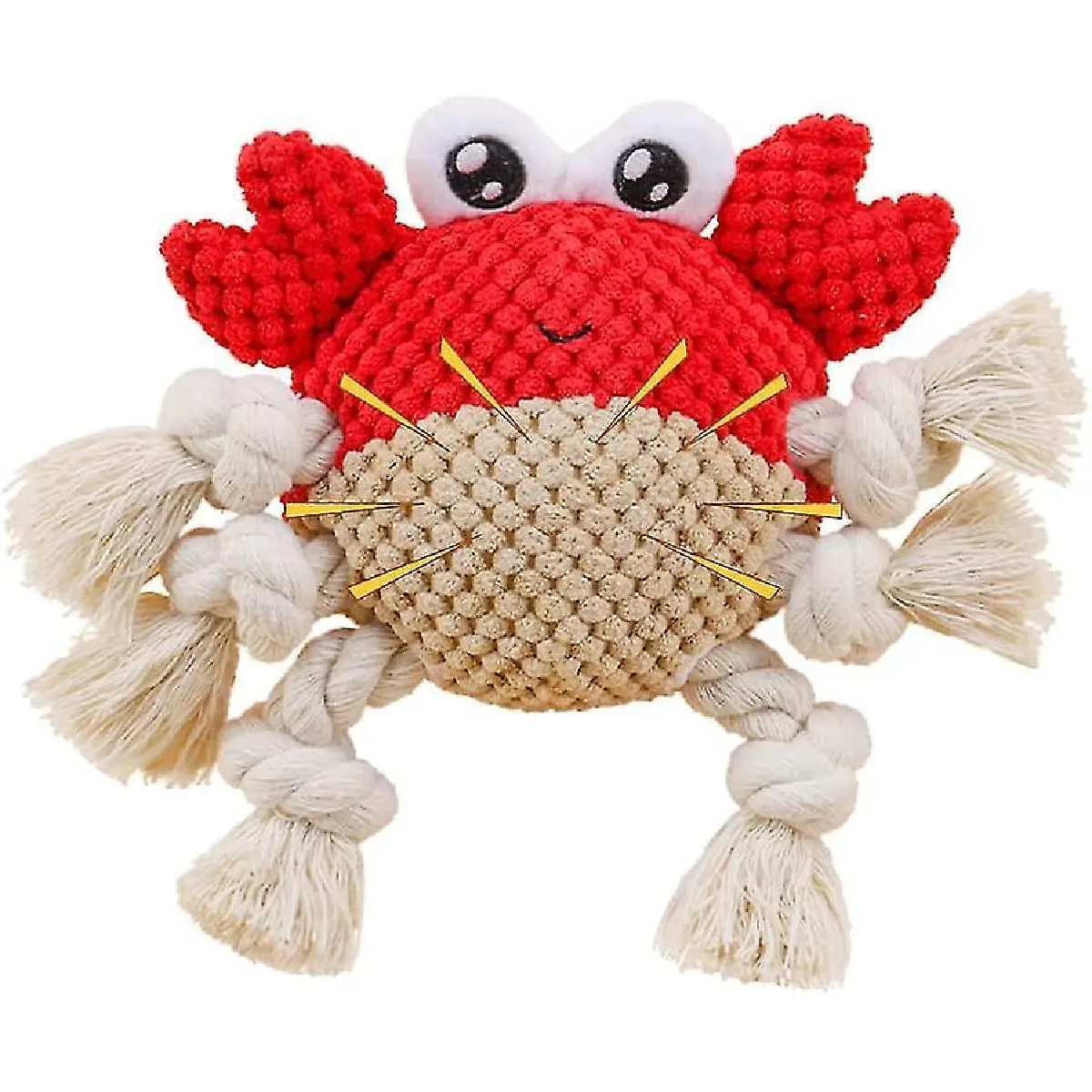 Meilleurs prix pour Jouets à mâcher pour chiens, jouets à mâcher en forme d’animal, jouets en peluche interactifs pour chiens de taille moyenne et grande, jouets à mâcher pour chiens / chiots - Crabe