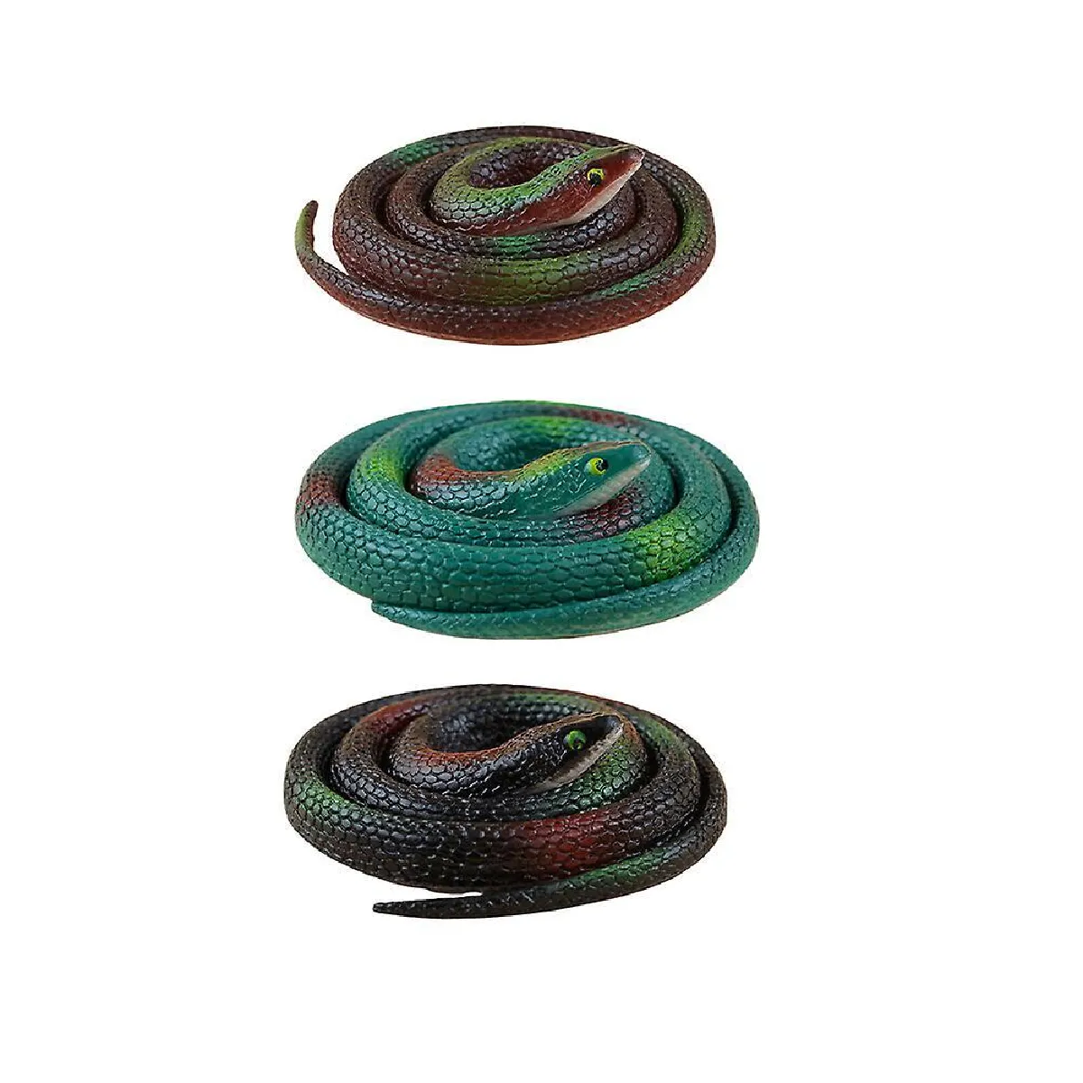 Comparer les prix de 6pcs Serpent Artificiel en Caoutchouc Simulation de Serpent Jouets de Serpent Tricky écologiques Nouveaux Jouets Tricky (Rouge+Jaune+Blanc Vert+Sourcils)