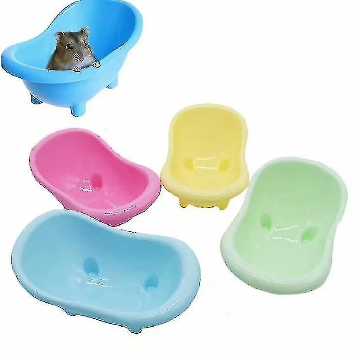 Meilleurs prix pour Premium Hamster Bath Mini Baignoire Pet Baignoire Salle de Bain Salle de Bain 4pcs Case