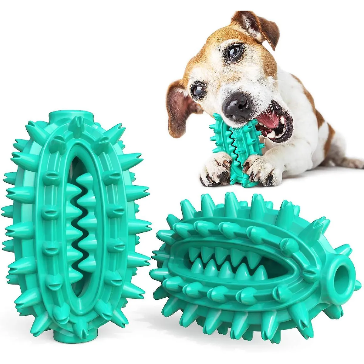 Meilleurs prix pour 2024, Jouets à Mâcher Indestructibles pour Chien en Caoutchouc Naturel Résistant aux Morsures Brosses à Dents pour Chien