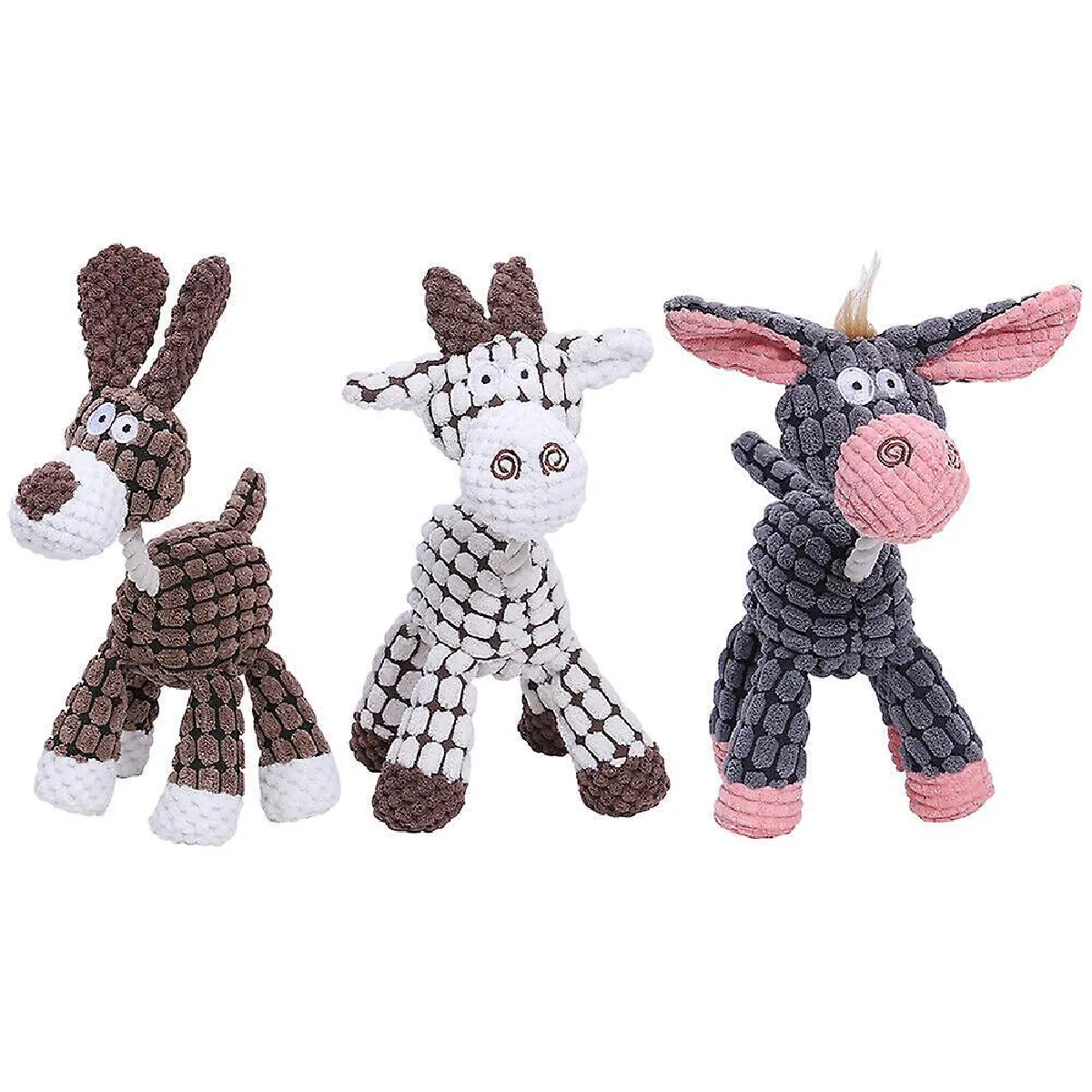 Comparer les prix de Jouets pour chiens en peluche avec sondeur intégré résistant aux morsures de couinement pour animaux de compagnie