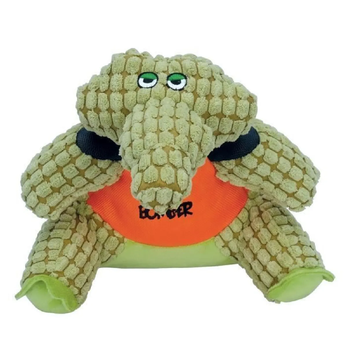 Meilleurs prix pour ZEUS Peluche Bomber Crusher Crocodile S - Vert et orange - Pour chien