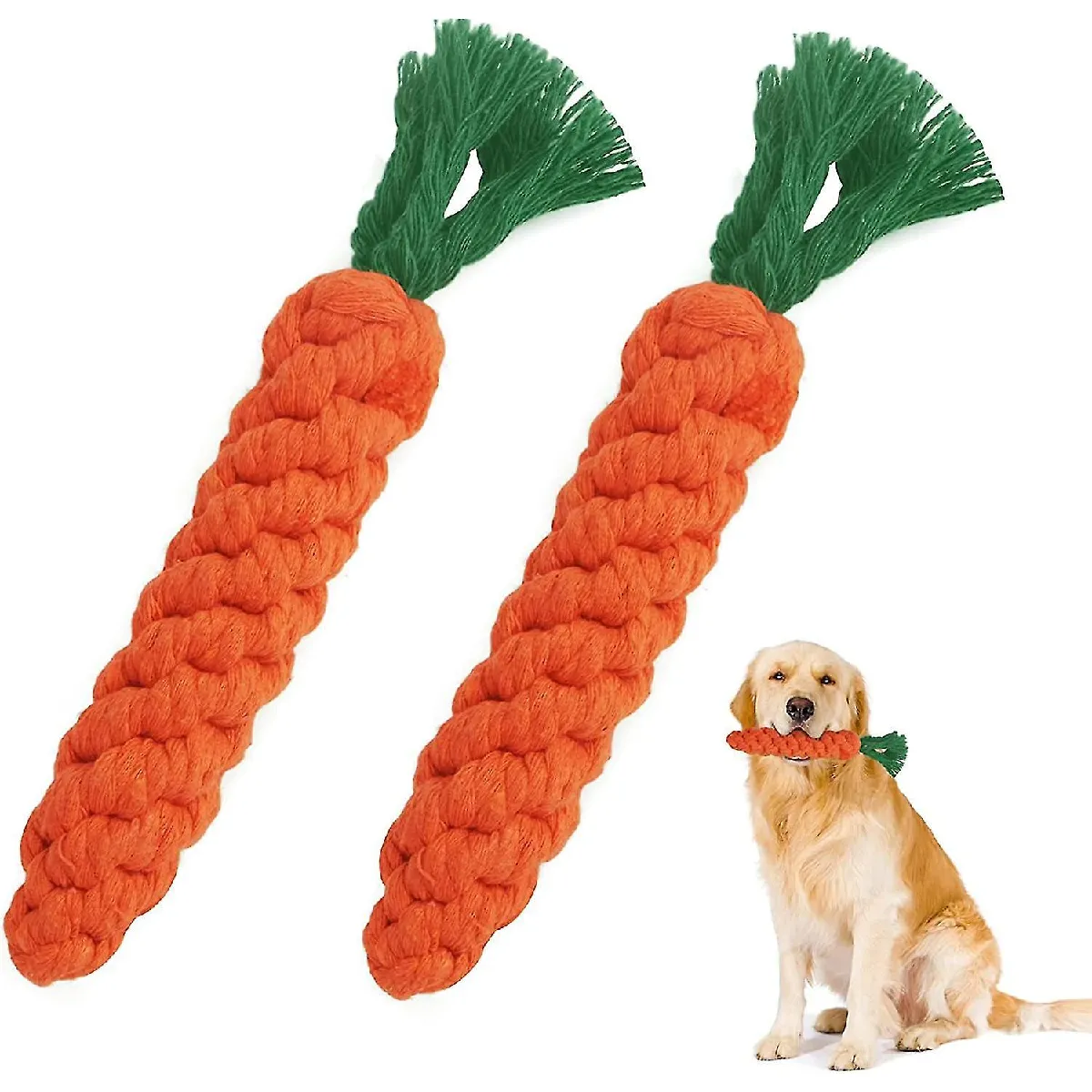 Comparer les prix de Lot de 2 jouets pour chiots, jouets à mâcher pour chien, balle en coton naturel, cadeau de brossage pour chien
