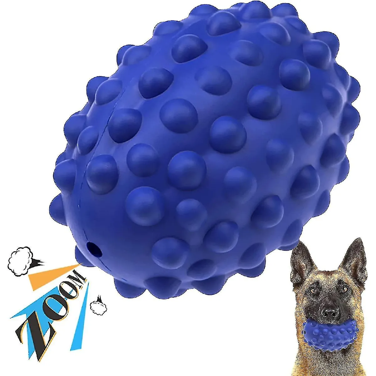 Comparer les prix de Jouet Indestructible pour Chien, Jouet Non-Toxique en Caoutchouc Naturel, Brosse à Dents Robuste pour Chien - Amusant à mâcher, à poursuivre et à aller chercher.