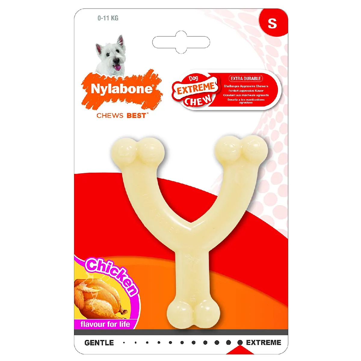 Meilleurs prix pour Nylabone Jouet à Mâcher d'Os de V?ux Poulet pour Les Petits Chiens Jusqu'à 11 kg