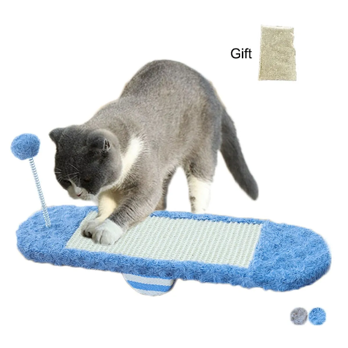 Comparer les prix de Animaux de compagnie Chat Scratch Board Mat Chat Seesaw Scratch Toys Interactive Sisal Cat Scratch Kitten Toys Multifunction Mat   Furniture Scratch