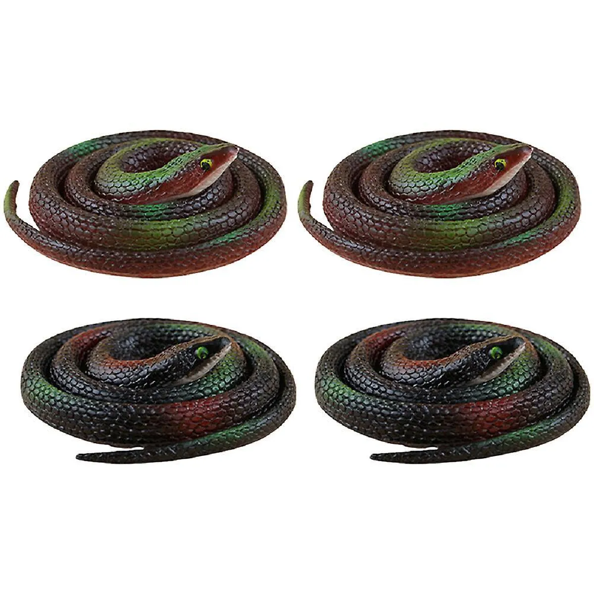 Comparer les prix de 4PCS Serpents Artificiels en Caoutchouc Simulation de Serpents Eco-Friendly Novel Tricky Snake Toys (Random Color)