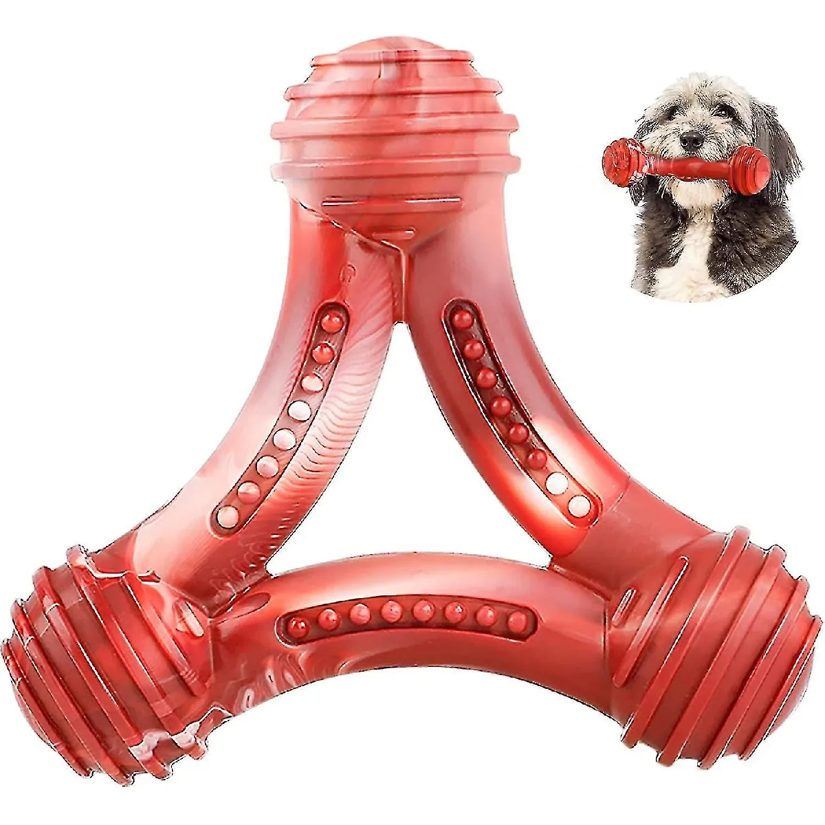 Meilleurs prix pour Jouets pour chiens de Pâques, bœuf aromatisé Puissance dentaire Mâcher Jouet de chien indestructible pour Wruas Ennui