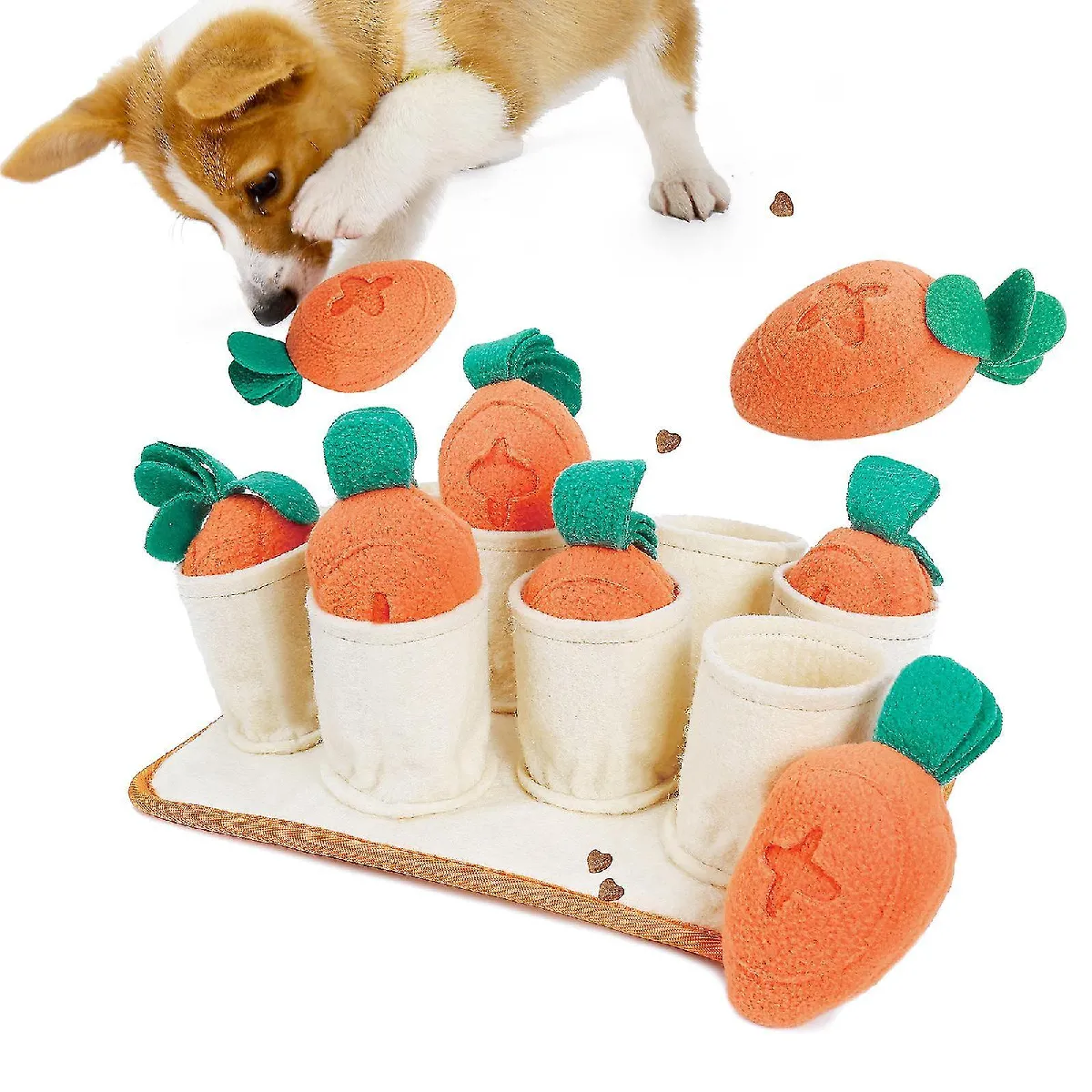 Comparer les prix de Jouets pour chiots avec 8 carottes Jouets en peluche pour chiens