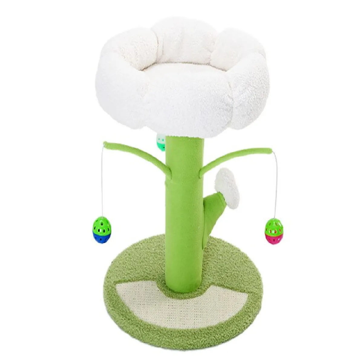 Meilleurs prix pour Chat scratch mignon chou-fleur animal de compagnie chat arbre jouet avec boule griffe poste escalade appartement jouet protection meubles