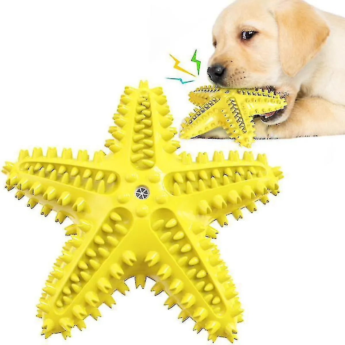 Comparer les prix de Jouet pour chien en forme d'étoile de mer Brosse à dents sonore pour chien Jouet pour chien Bâton pour molaire