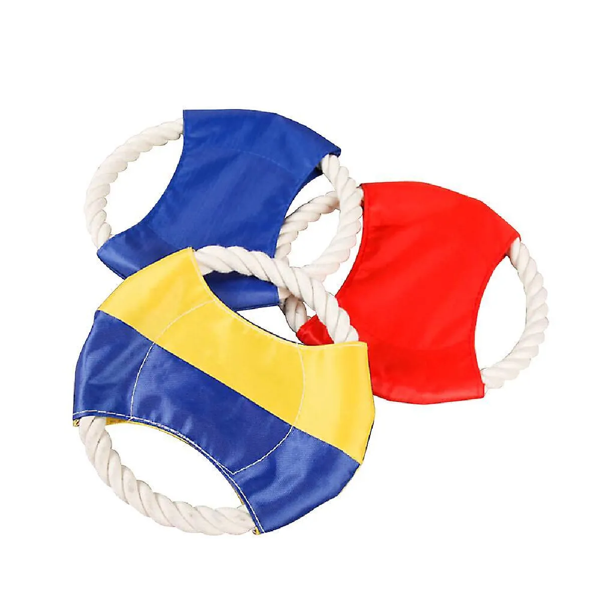 Meilleurs prix pour 3 Pièces 18cm Jouet Molaire Volant pour Animaux de Compagnie Corde en Coton Vert Tissé Jouet Outil de Fitness à l'Extérieur Matériel de Dressage pour Animaux de Compagnie Pelouse Plage Code Jeu pour Chien (Couleur Aléatoire)