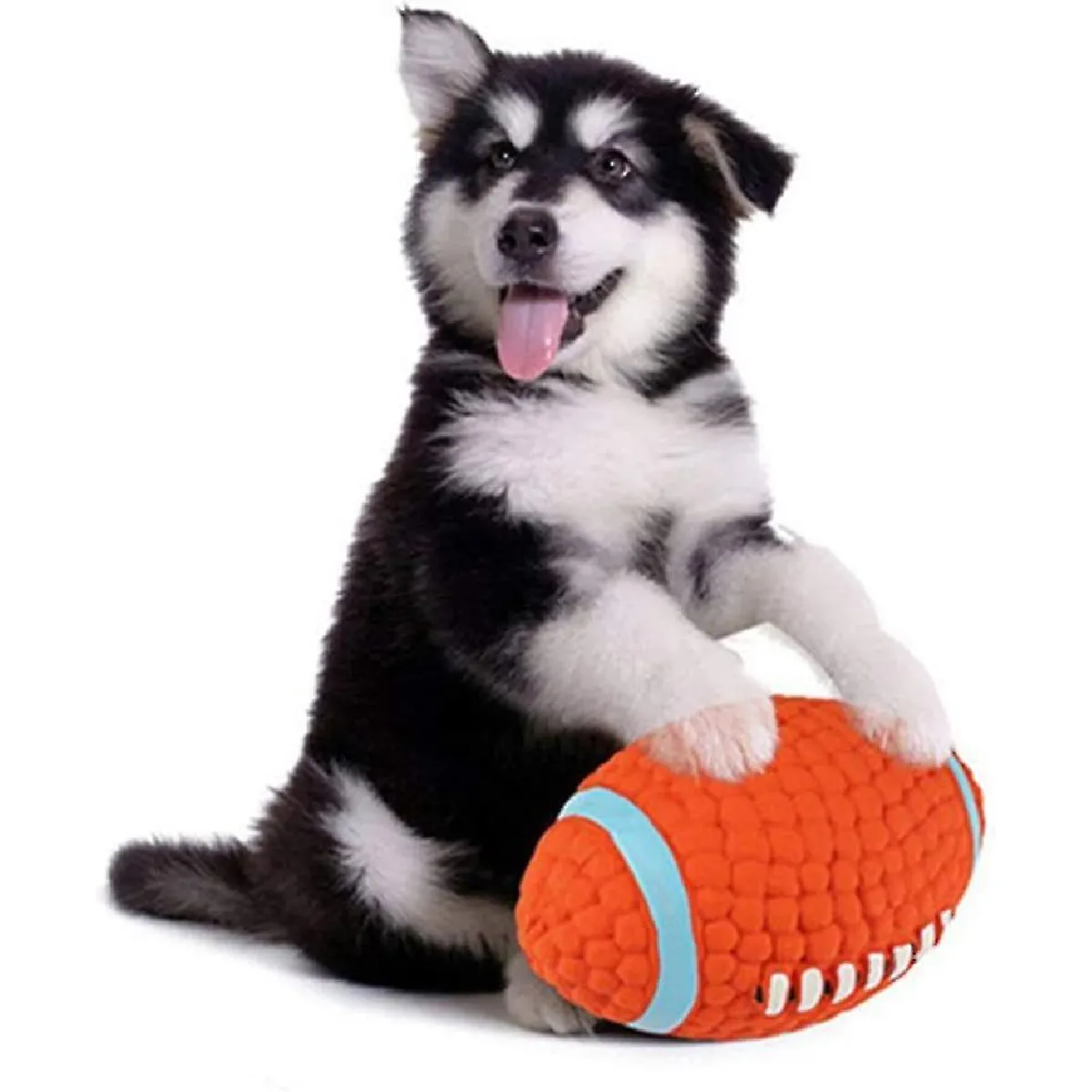 Meilleurs prix pour Balle Jouet Pour Chien Balle de Rugby, Jouet à Mâcher Balle en Latex pour Chiens Jouets Grinçants Balle Sonore Jeu Interactif Pour Chien Lanceur de Balle Jouet Balle Interactive pour chien