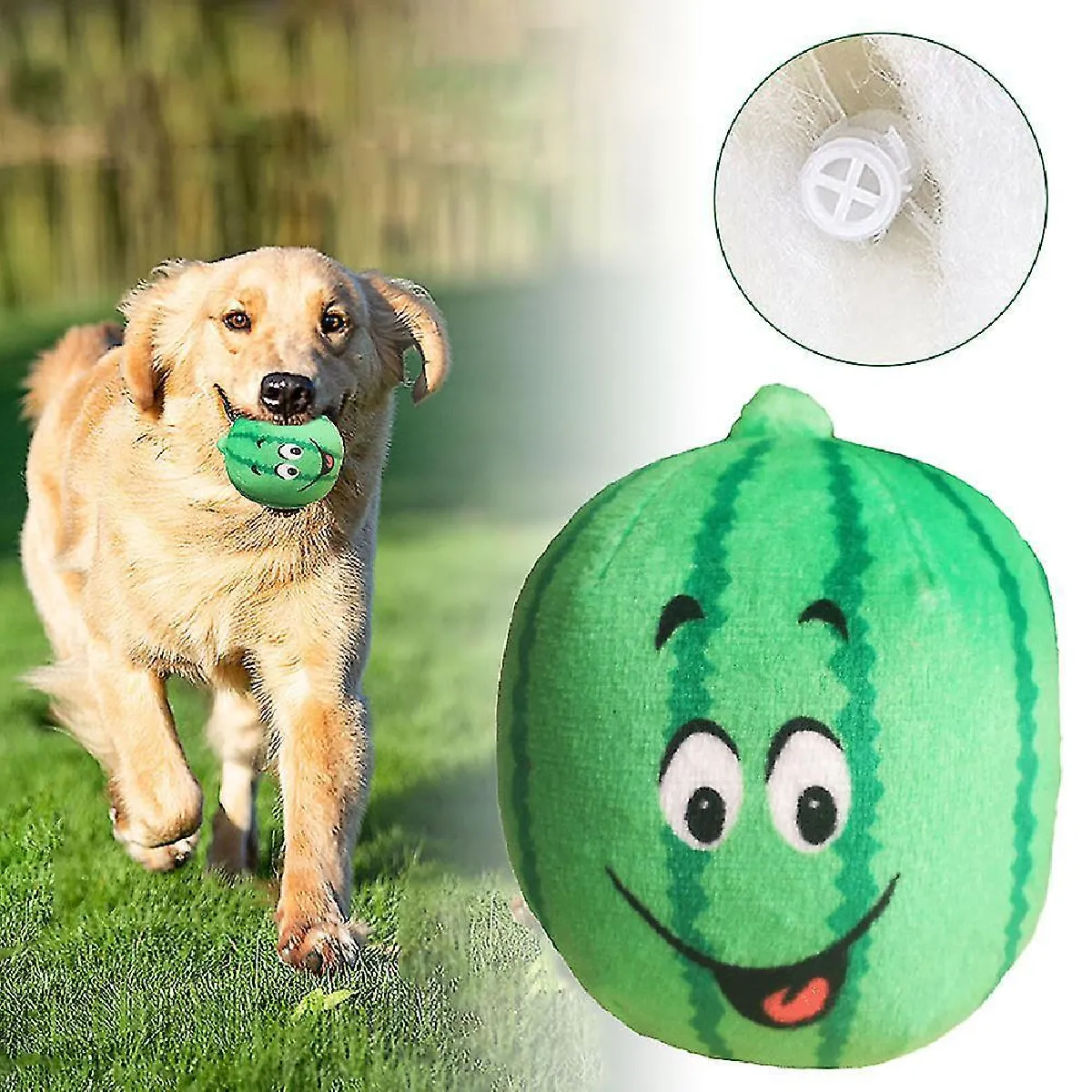 Comparer les prix de 2023 Meilleurs jouets à mâcher interactifs pour chiens en peluche pastèque Rembourrage grinçant Fournitures pour animaux de compagnie pour petits gros chiens