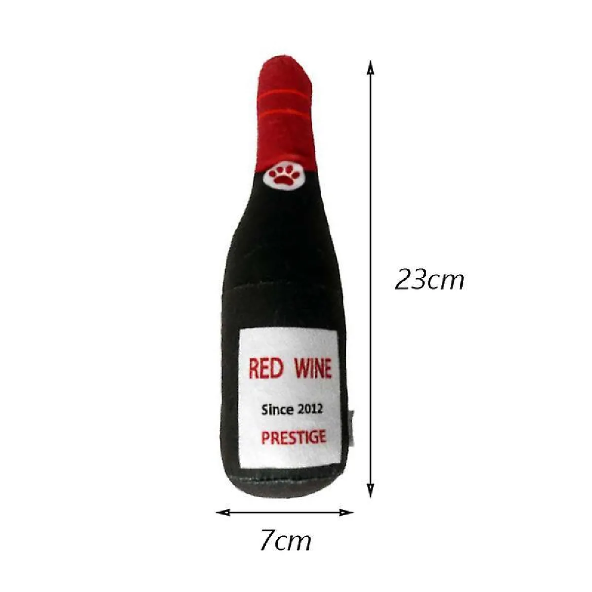 Meilleurs prix pour Jouet pour chien en forme de bouteille de vin pour petits chiens moyens Jouets en peluche pour chiots Bouledogue français Carlin Mascotas Produits Champagne