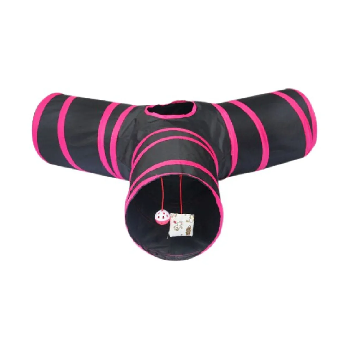 Comparer les prix de Jouet de tunnel en Y pour chat chaton pliable ridé chat jouet de tunnel avec jouet de tente de boule   Jouet pour chat (noir)