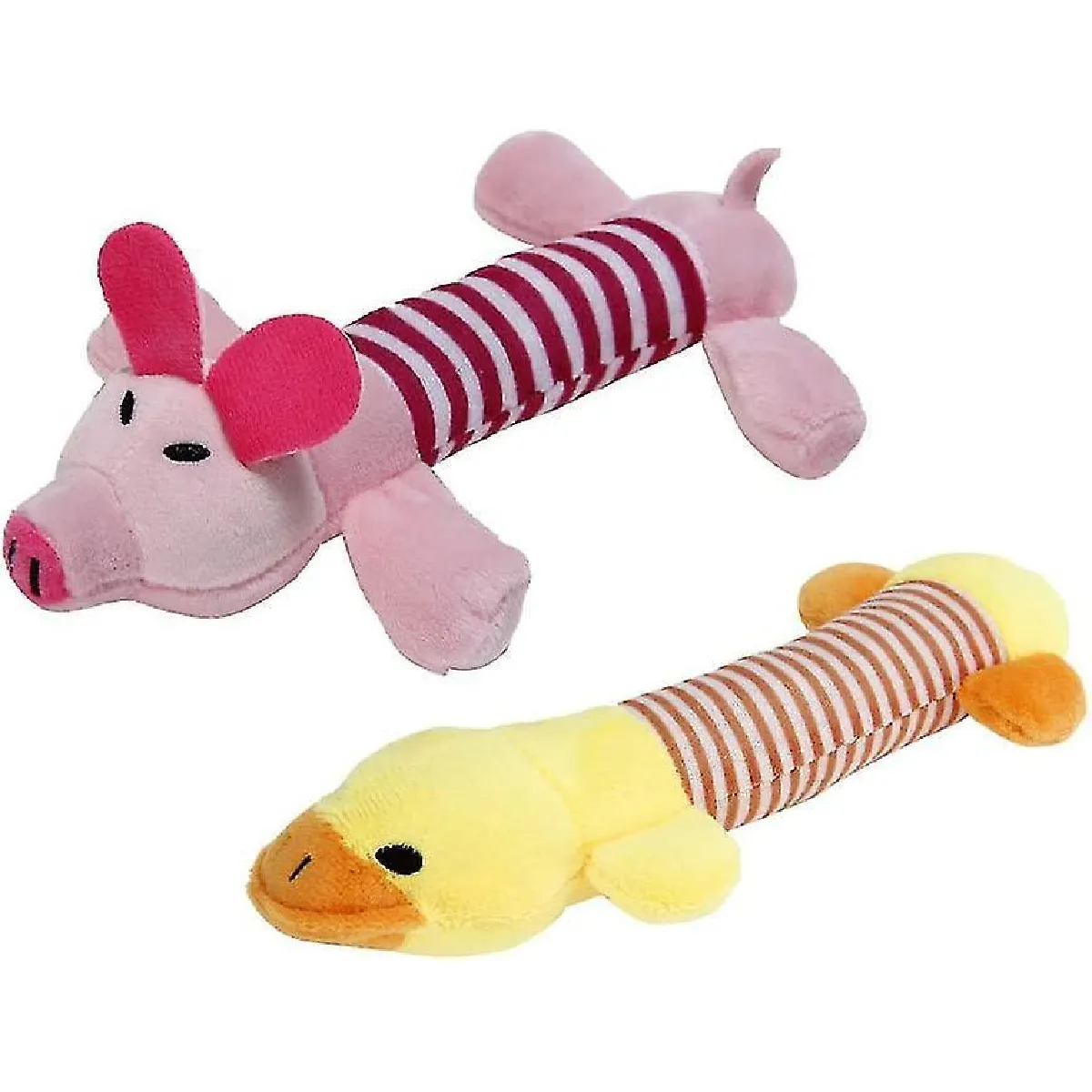 Meilleurs prix pour Emballez Des Jouets Sonores Pour Chiens En Peluche, Des Jouets à Mâcher Pour Chiens Grinçants En Forme De Cochon Et De Canard Non Rembourrés Pour Chiots Petits Chiens Moyens Jouant