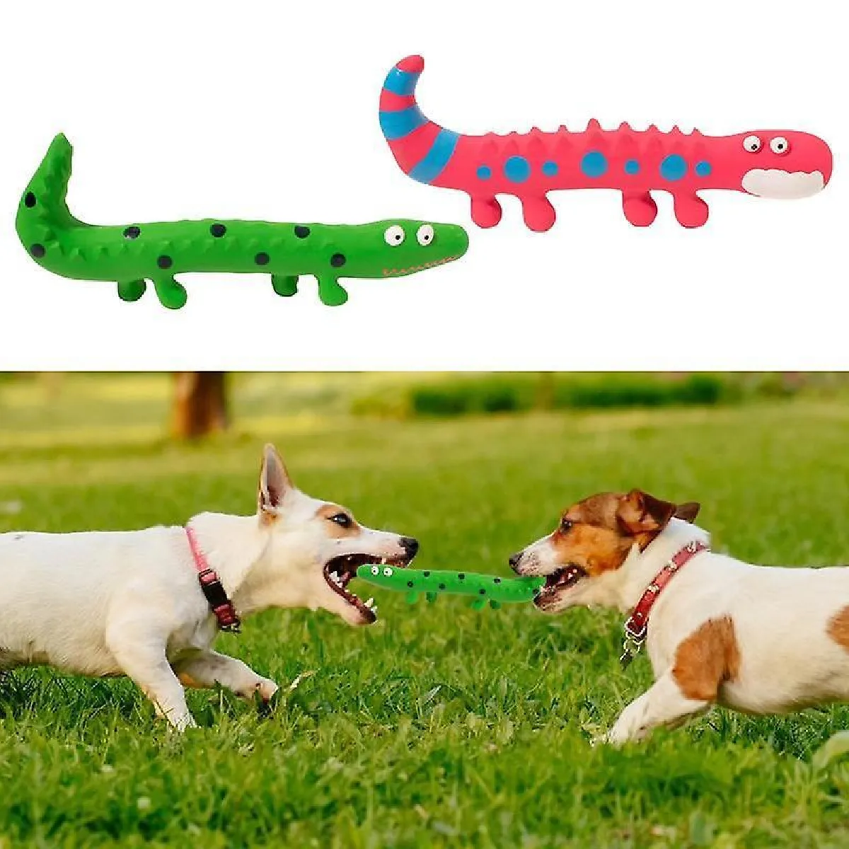 Comparer les prix de 2 Pcs Jouets Pour Chiens Grinçants En Forme De Lézard Chiot Jouets à Mâcher Indestructibles Interactifs Durs Pour Animaux De Compagnie Jouet Grinçant Dents Propres Jouets Pour Chiots