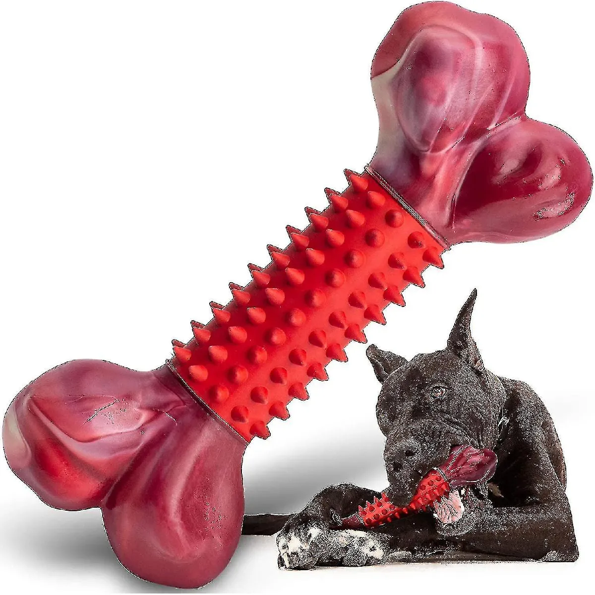 Comparer les prix de Jouets pour chien pour les mâcheurs agressifs Lar Breed, Jouets à mâcher pour chien, Jouets durables pour chien, Jouets pour chien avec caoutchouc nylon, Grand jouet indestructible pour chien,