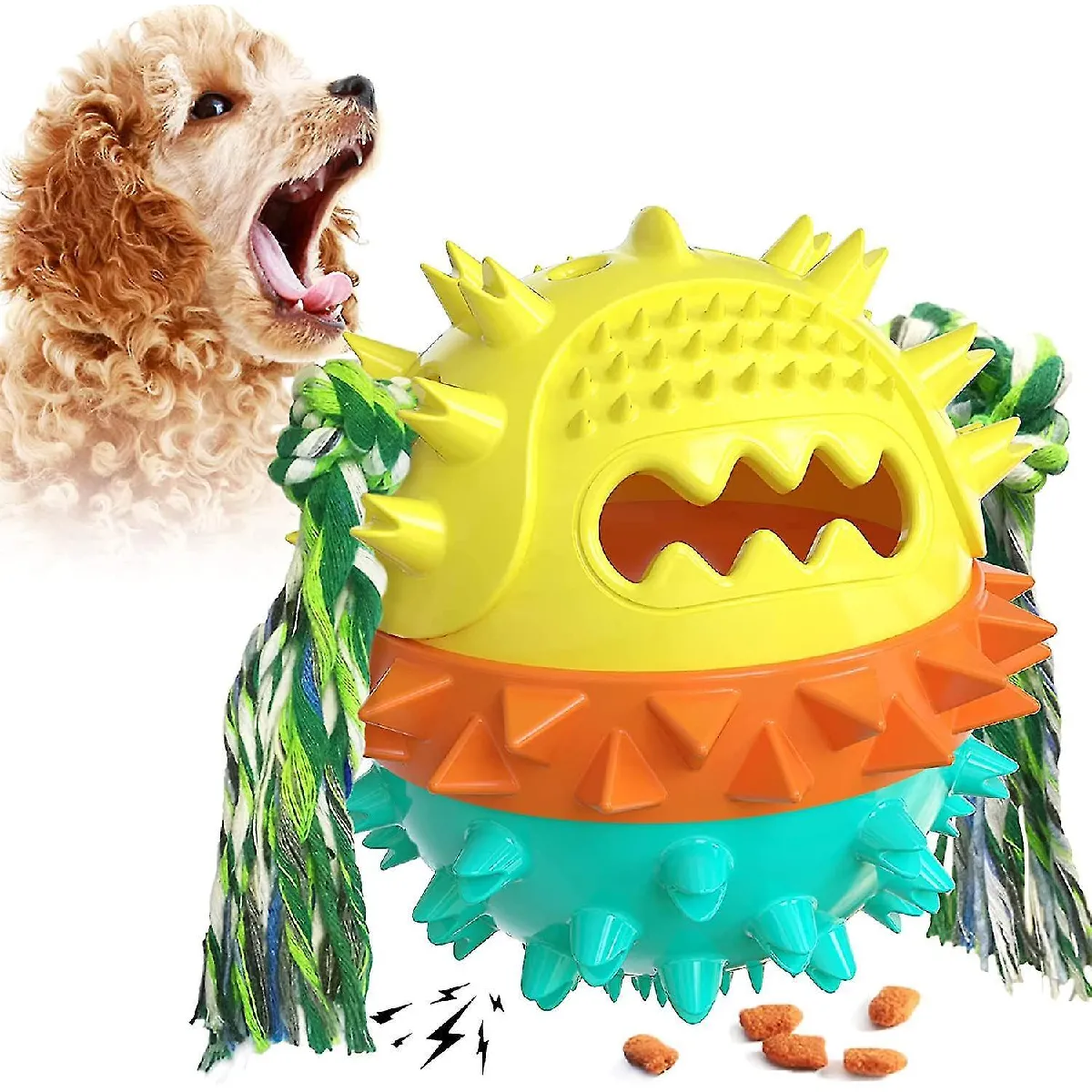 Meilleurs prix pour Jouet pour chien, jouet indestructible pour chien, jouet d'occupation pour chien, jouet en caoutchouc durable à mâcher pour chien de petite et moyenne taille.