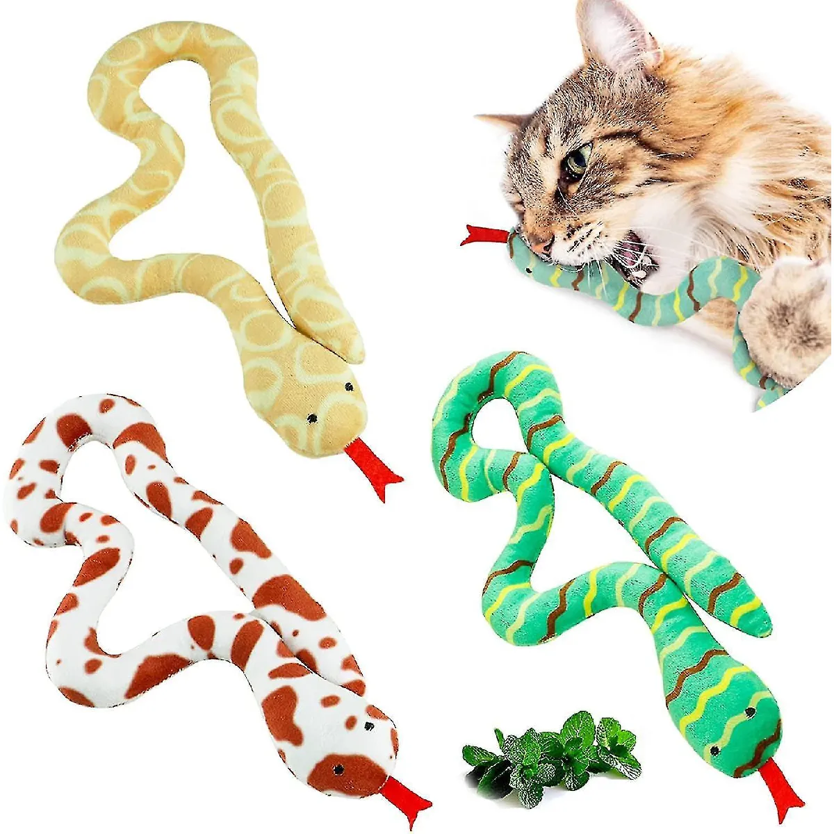 Comparer les prix de 3 Jouets Interactifs d'Intérieur pour Chat avec Menthe Catale Jouets de Dentition en Peluche pour Chat à Mâcher