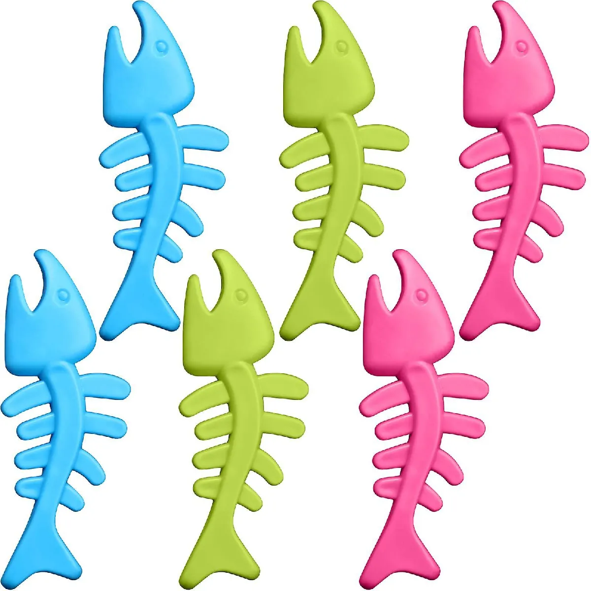 Meilleurs prix pour 2024, 6 Pcs Fishbone Dog Chew Toy Fish Toy for Dog Bite Resistant Pet Toy Molar Dog Training Toy TPR