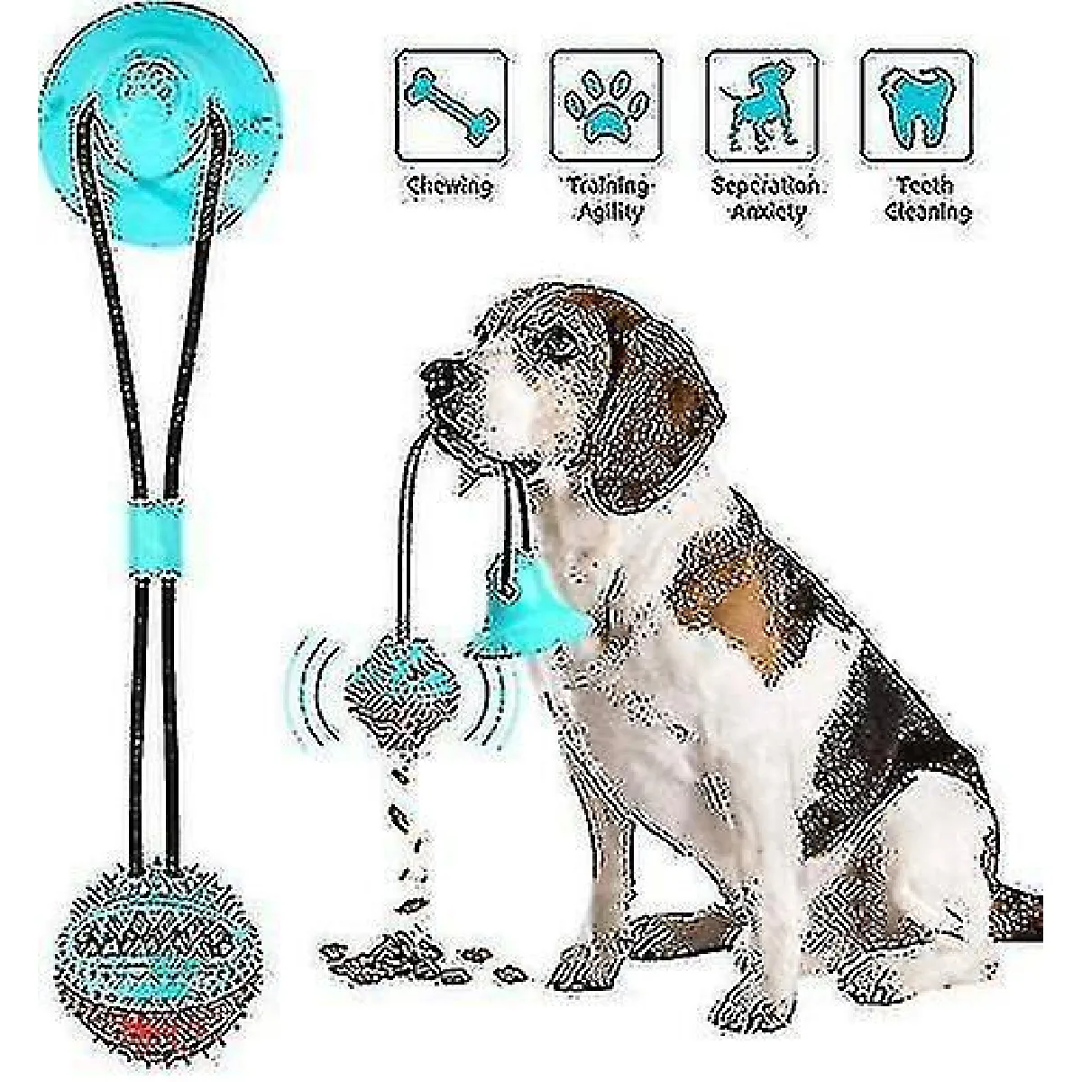 Comparer les prix de Jouet pour chien Avec ventouse, Jouet pour chien à Ventouse Molaire pour Chien, Balle multifonctionnelle pour chien