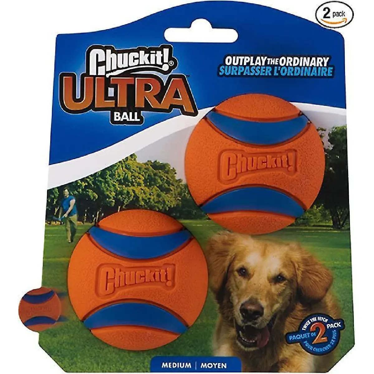 Meilleurs prix pour Jouet Pour Chien Ultra Ball, Balle Pour Chien Flottante En Caoutchouc Durable À Rebond Élevé, Jouet Compatible Avec Le Lanceur Pour Chiens, Moyen (paquet De 2)