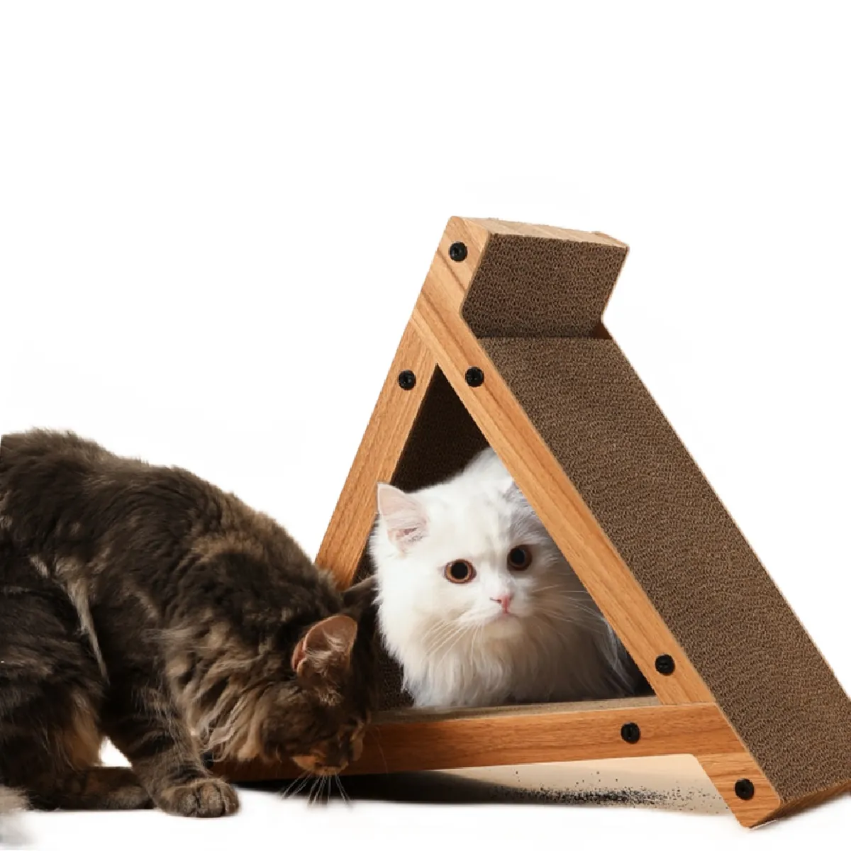 Meilleurs prix pour Chat scratch maison salon cadre en bois chat scratch pieds protection meuble amovible intérieur scratch chat