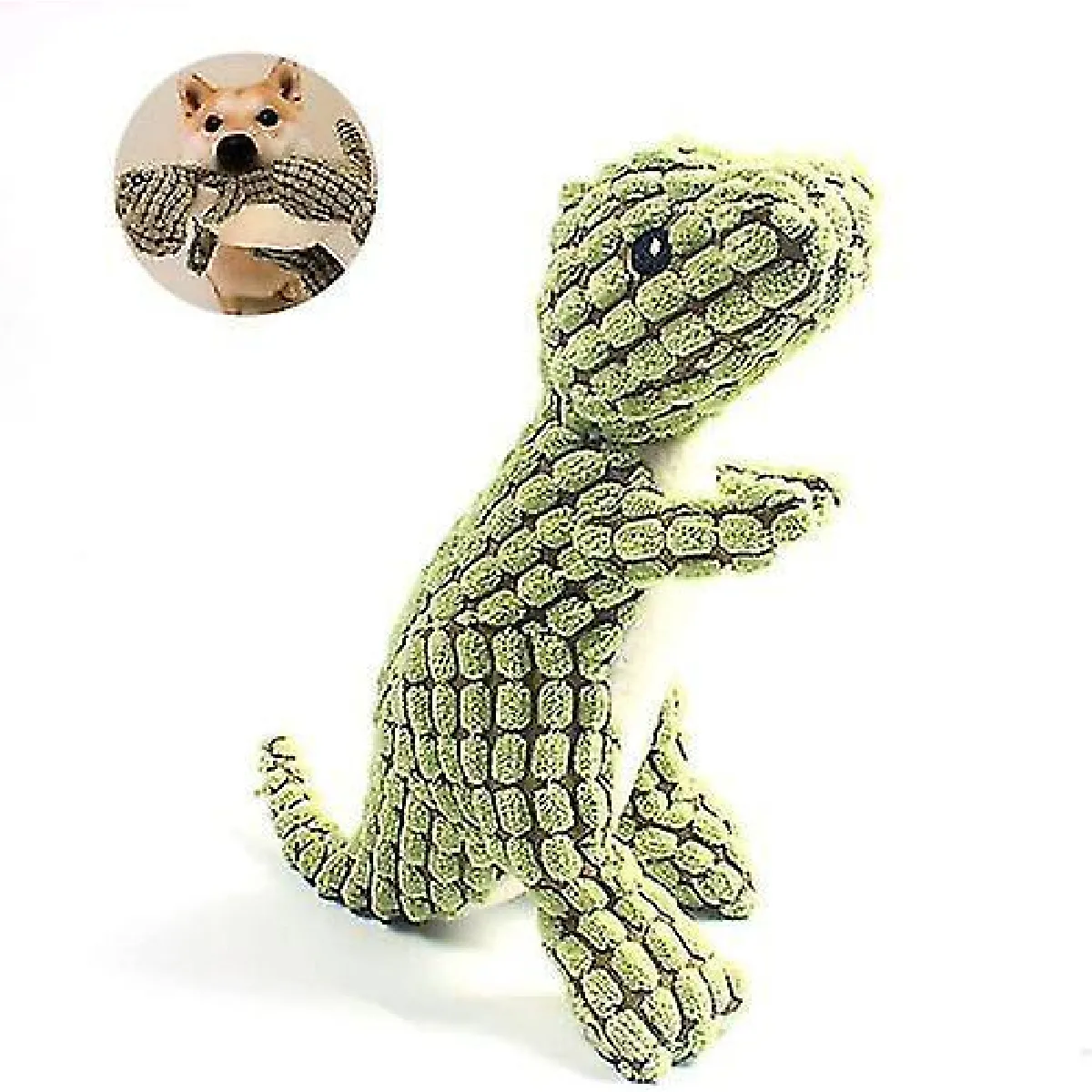 Comparer les prix de Dino robuste indestructible, jouets interactifs pour chiens, jouets pour chiens grinçants pour mâcheurs agressifs