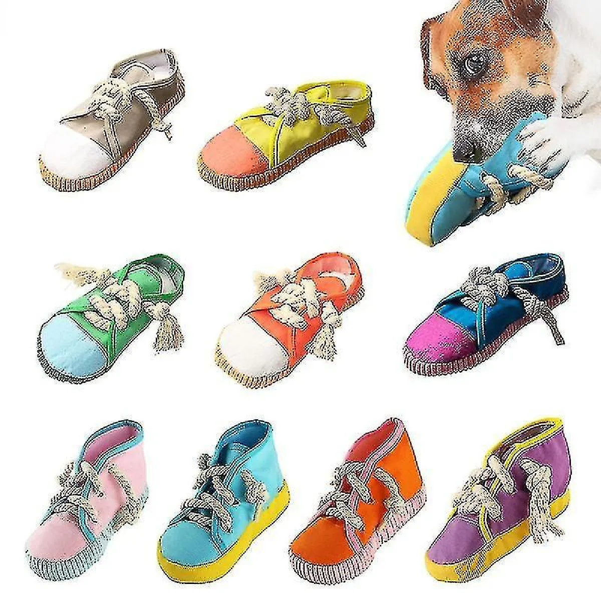 Comparer les prix de Simulation Canvas Chaussures Pet Sounding Jouet Chien Molaire Produits de nettoyage pour soulager l'ennui de style 5