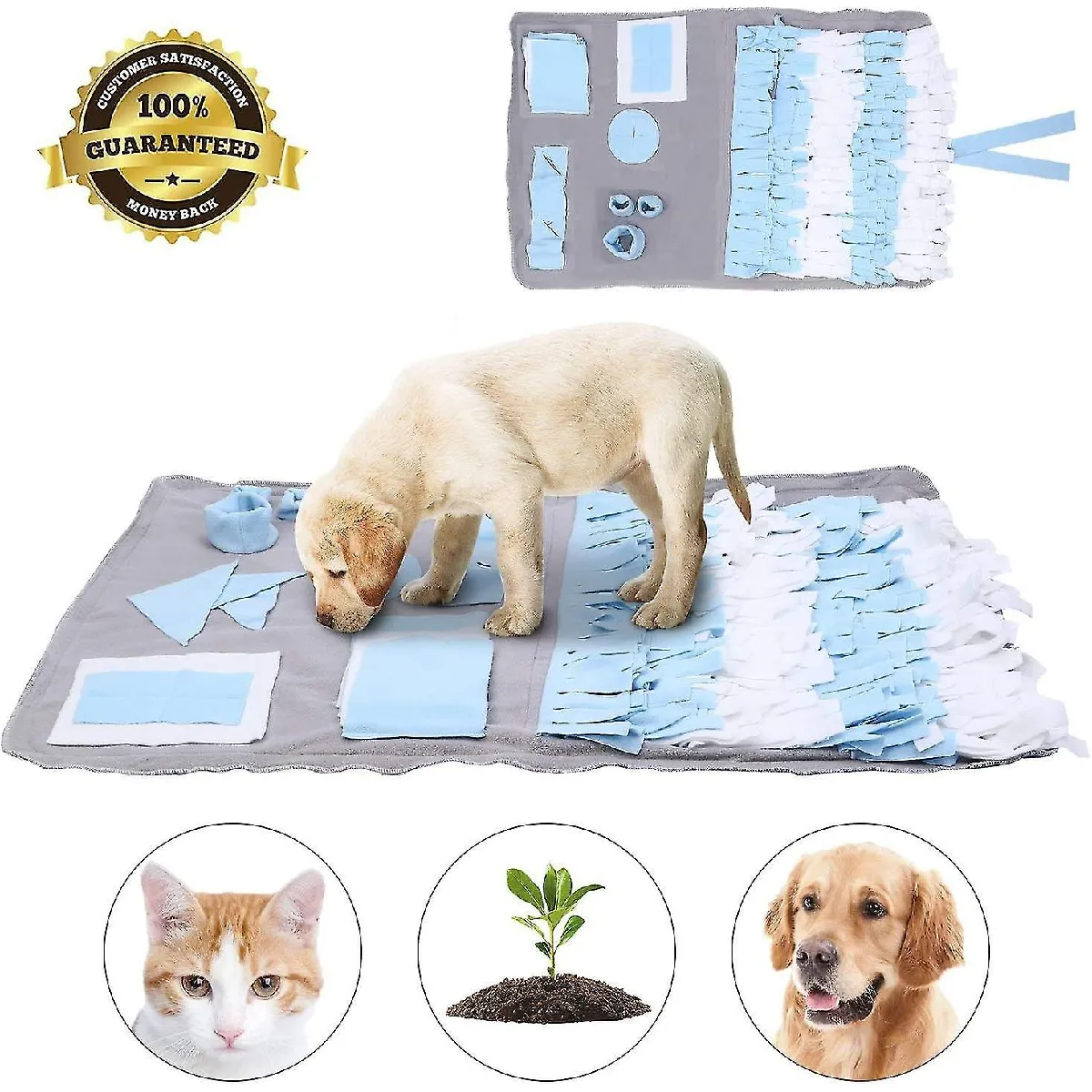 Meilleurs prix pour Jouet d'Intelligence de Tapis reniflant pour Chien, jouet de Chien de pelouse Reniflant Favorise la Recherche naturelle de nourriture