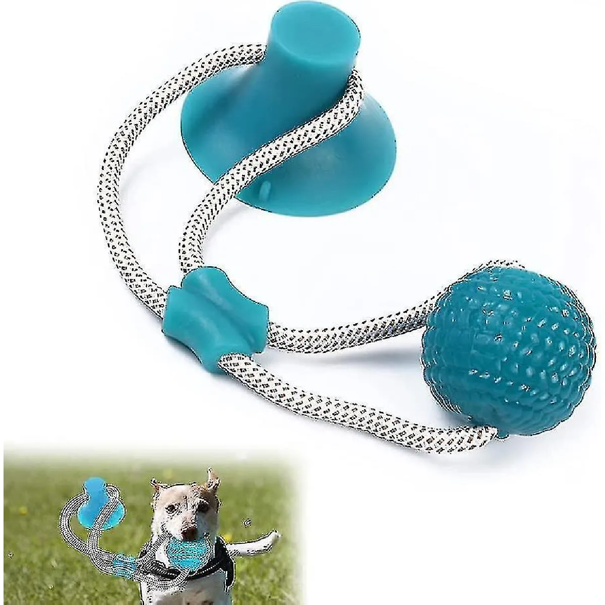 Comparer les prix de Jouet à Mâcher avec Ventouse, Jouet à Mordre Multifonctionnel, Boule en Caoutchouc avec Ventouse, Corde à Ventouse