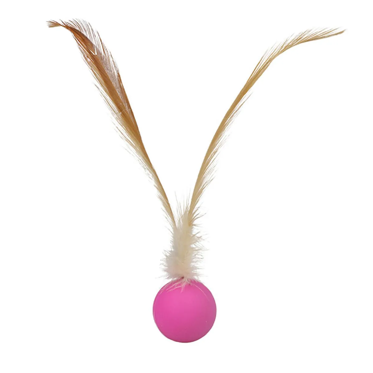 Meilleurs prix pour Jouets pour chien en caoutchouc 1'' boules de plumes Chaton Chiot Chasser rebondir Jouets
