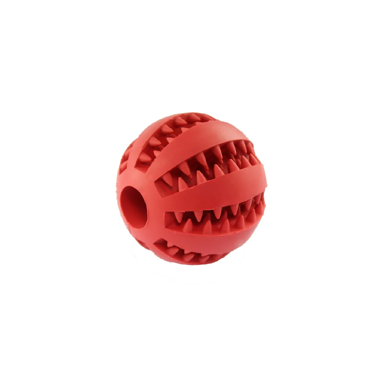 Meilleurs prix pour YP Select Jouet de distribution de nourriture pour chien, jouet de nettoyage de dents en caoutchouc naturel non toxique Rouge 5 cm