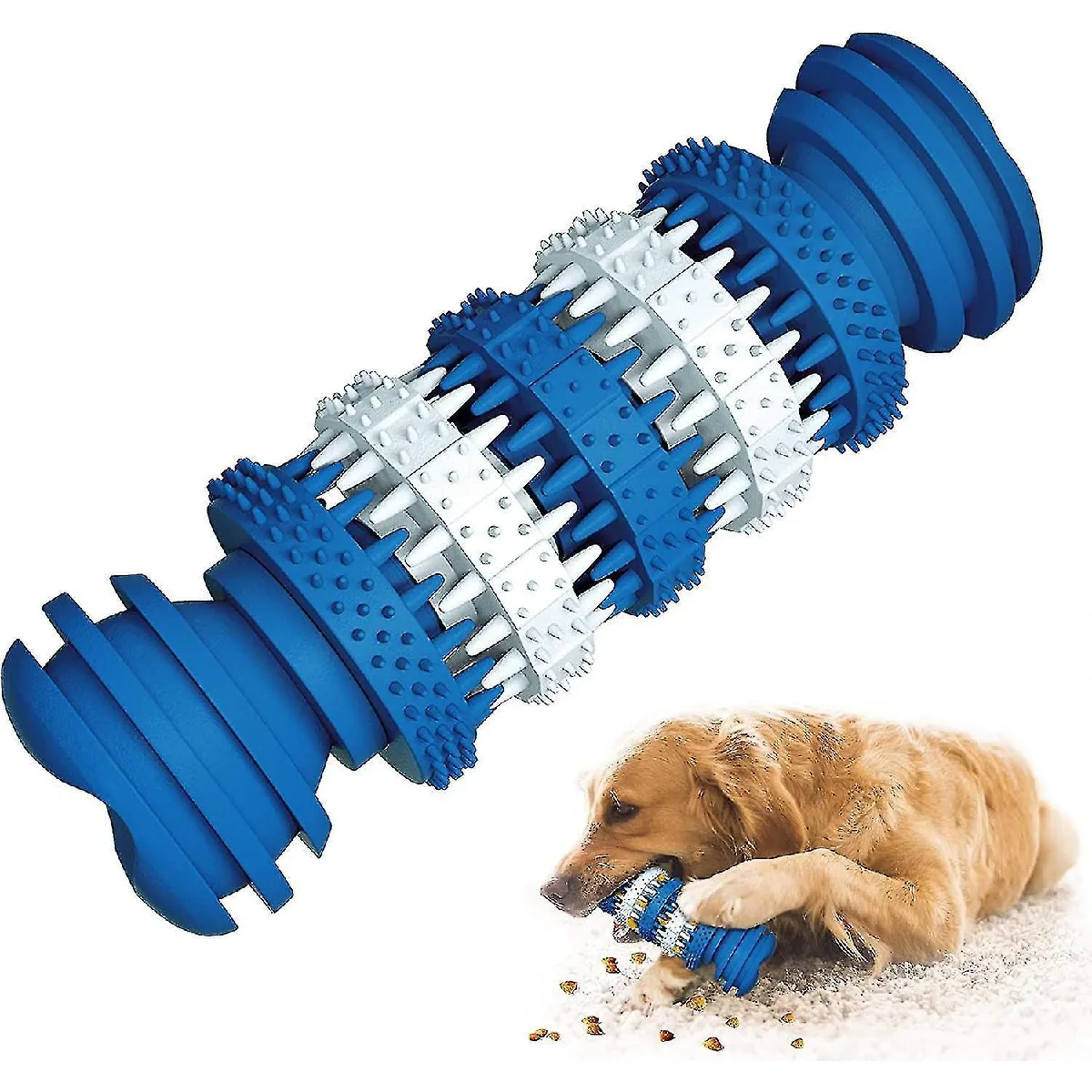 Meilleurs prix pour Jouets pour chiens pour mâcheurs agressifs Grande race, jouets à mâcher pour chiens de taille moyenne, 100% caoutchouc naturel - Jouets durables pour brosse à dents pour chiens Soins dentaires Dents
