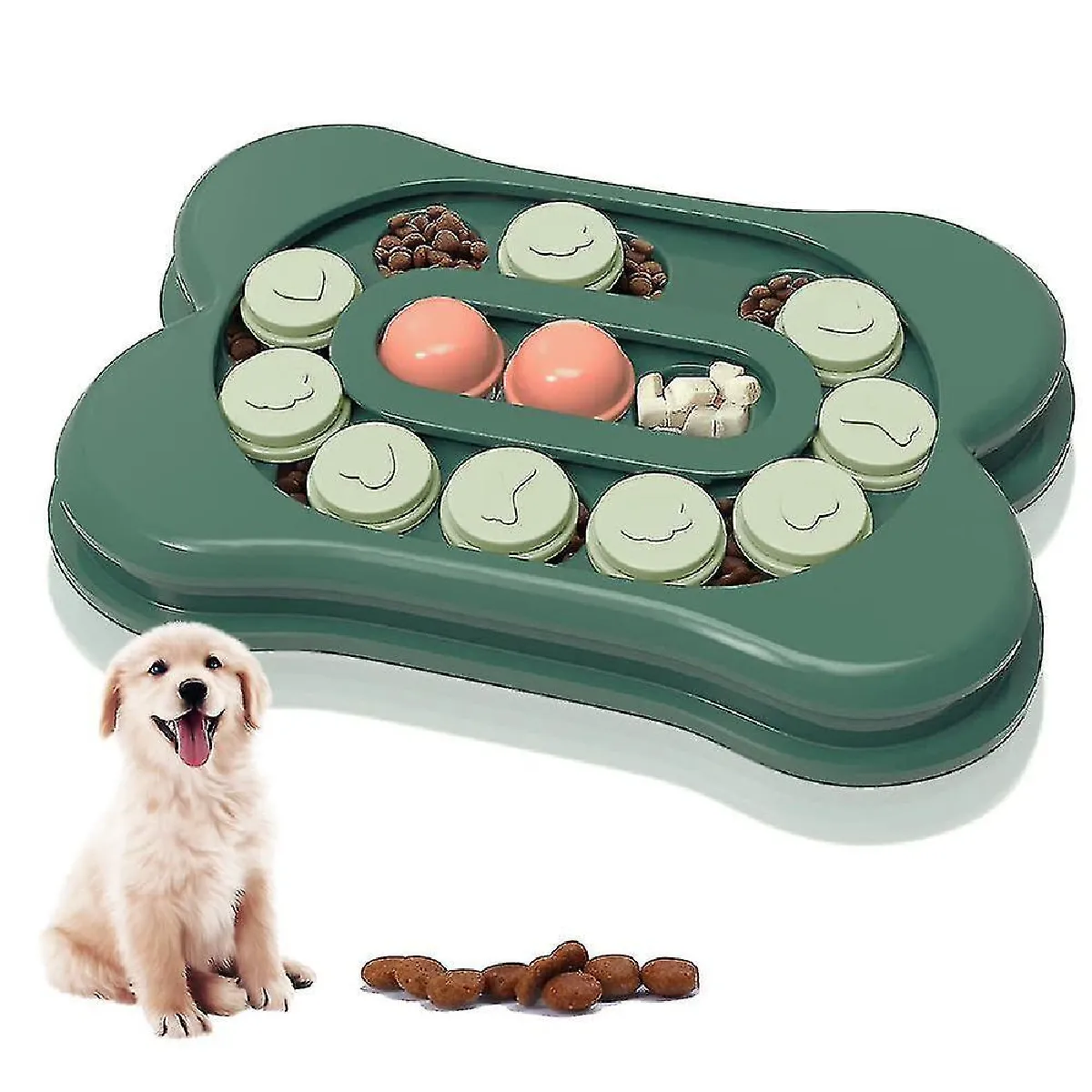 Meilleurs prix pour Jouets de puzzle pour chiens, jouets interactifs pour chiens pour l'entraînement au QI et l'enrichissement mental, cadeaux de jouets d'enrichissement de chien en forme d'os pour la distribution de friandises pour chiots