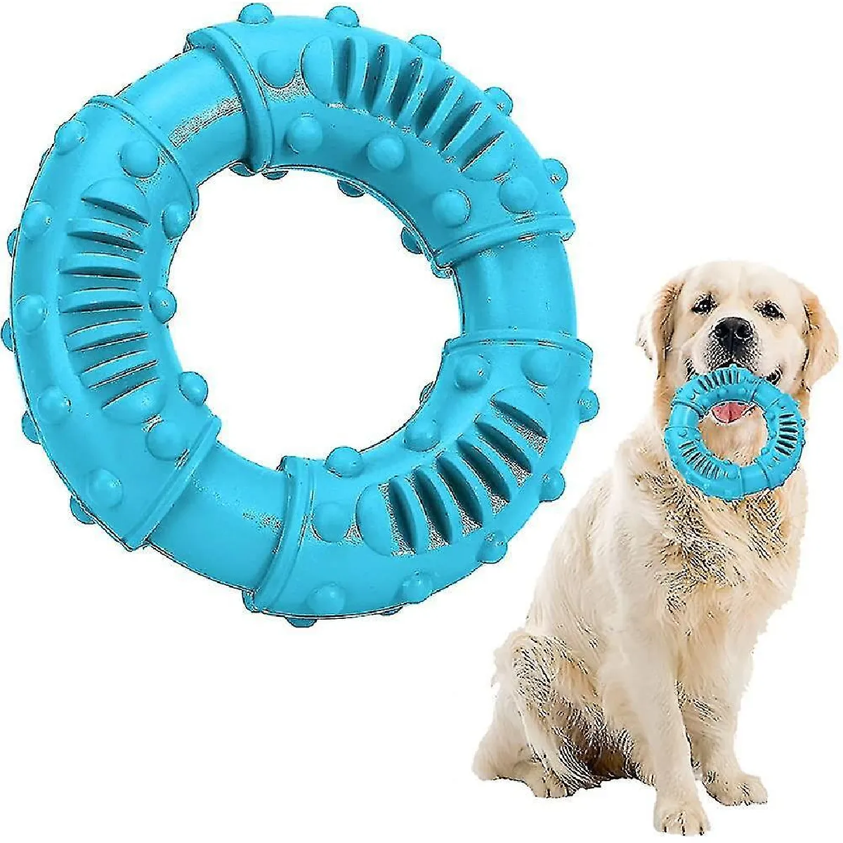 Comparer les prix de Jouets à mâcher pour gros chiens, Jouet pour chien indestructible, Panier à jouets en caoutchouc naturel pour chien