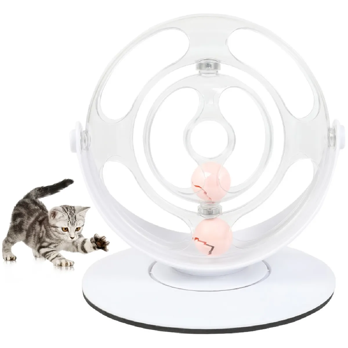 Comparer les prix de Jouet interactif pour chat LED 360° Rotatif
