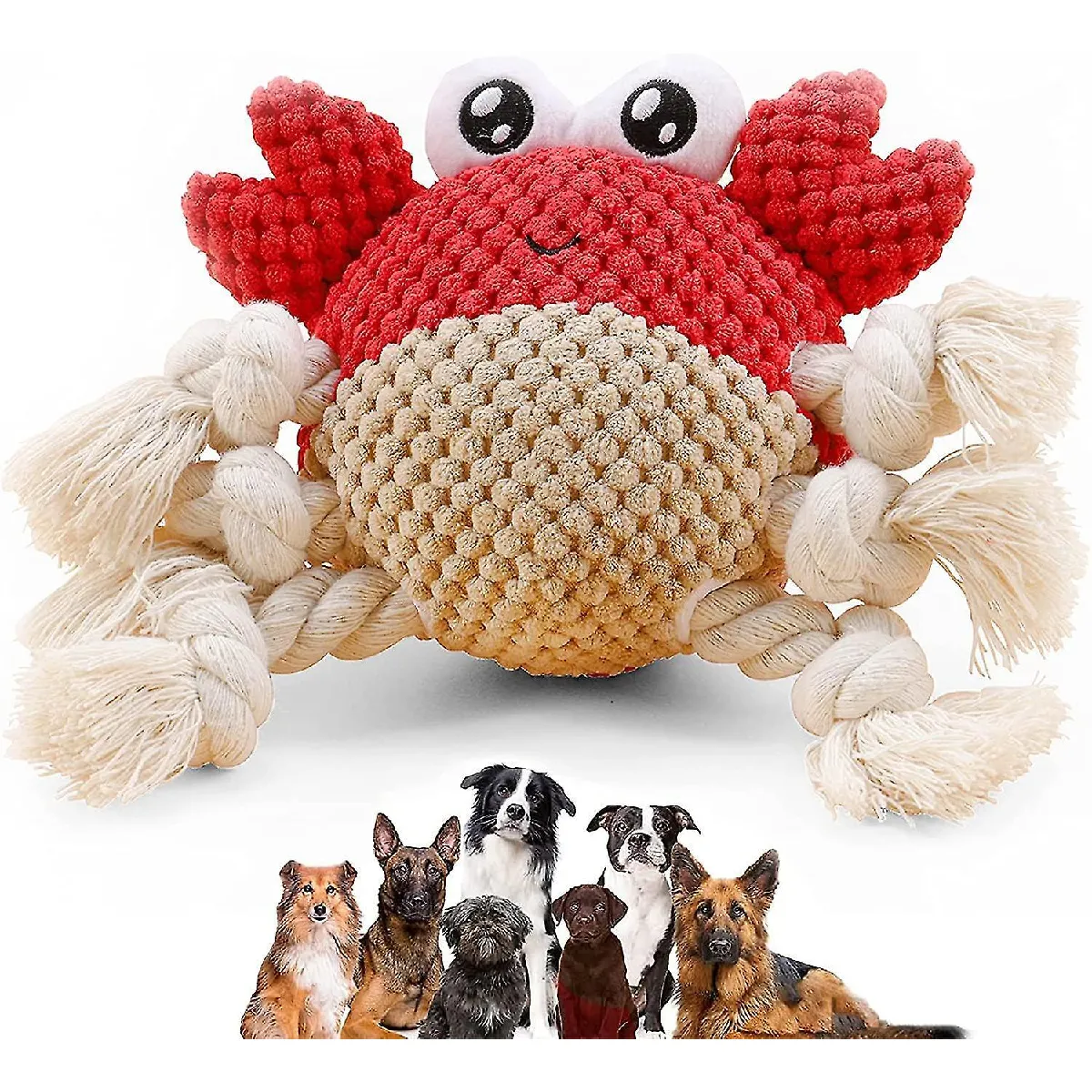 Comparer les prix de Jouets pour chiens de petite taille et de taille moyenne, jouets en peluche à ronger pour chiens, jouets en corde durables pour chiots, jouets en peluche pour chiens, pour le nettoyage des dents.