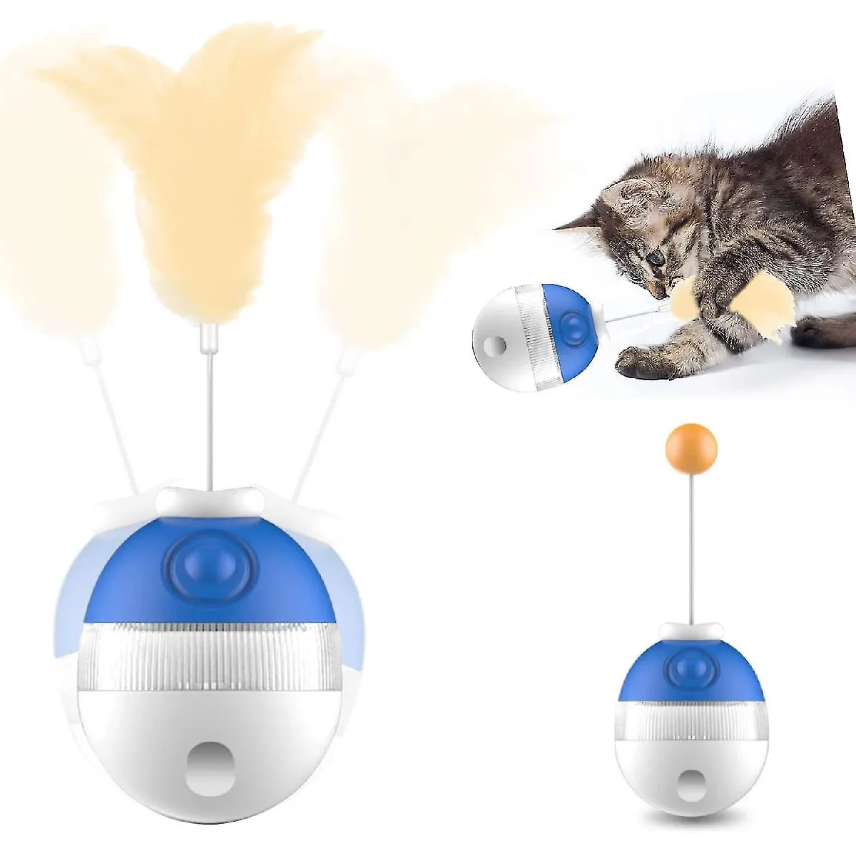 Comparer les prix de Jouet interactif pour chat, jouet pour chat, distributeur de friandises pour chat, jouet puzzle pour chat à bille interactif, jouet puzzle alimentaire pour chat