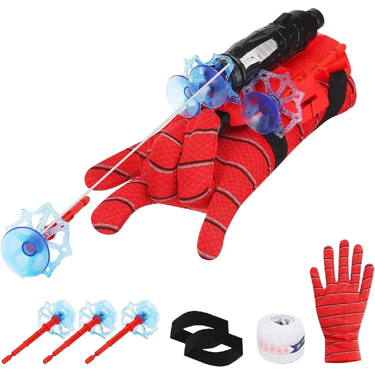 Comparer les prix de Jouet pour les enfants : Lanceur de toile d'araignée Poignet Jouet Set Lanceur Cosplay Bracers Accessoiressticky Wall Soft Bomb Funny Children's Educationa