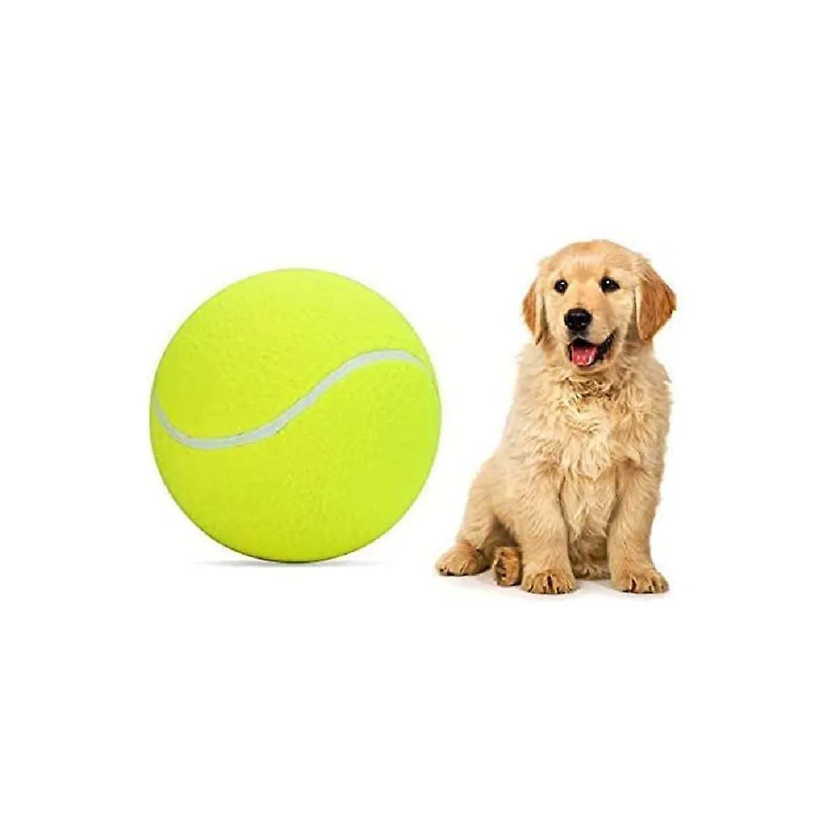 Comparer les prix de Balle de tennis géante pour chien - balle de tennis gonflable de 9 pouces à mâcher
