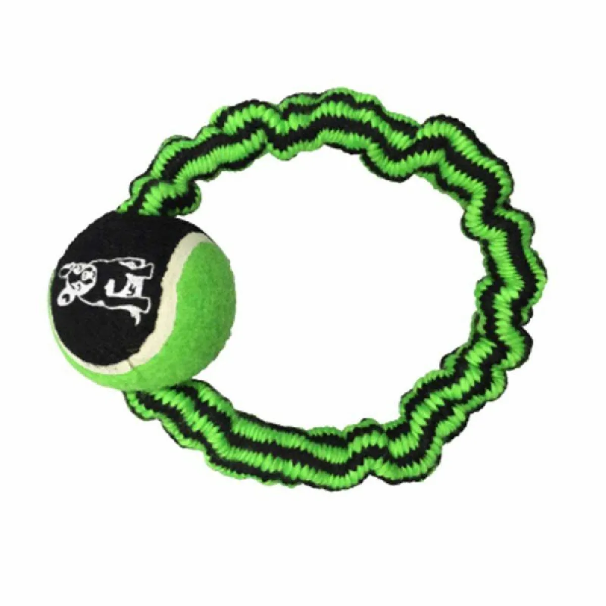 Comparer les prix de corde élastique ronde + balle de tennis h9.5*2.5*2.5cm - 1 coloris vert/noir