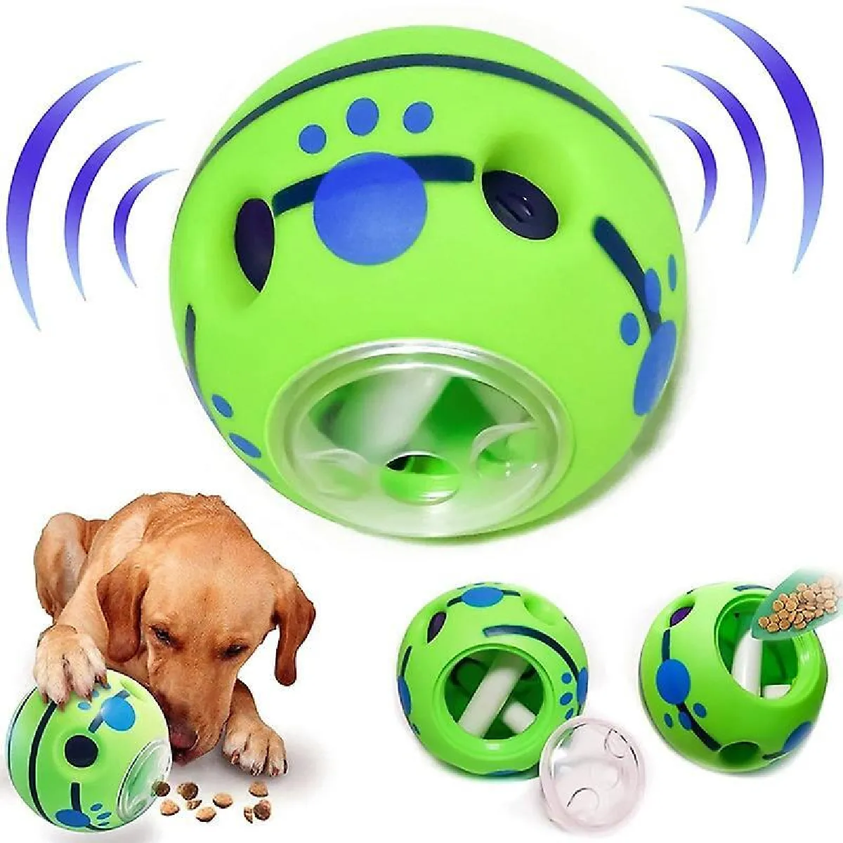 Meilleurs prix pour Benepaw Jouets interactifs pour chiens Distribution de nourriture Gâterie pour animaux de compagnie Giggle Ball Safe Dog Squeaky Puppy Puzzle Jouet pour Petit Moyen Grand Chien