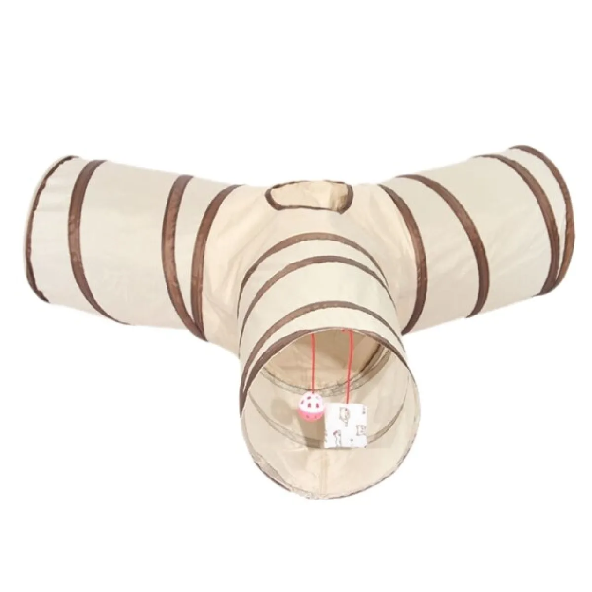 Meilleurs prix pour Jouet tunnel en Y pour chat - Beige